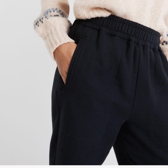 Madewell Waffleback Pull-On High-Rise Tapered Black Pants Women’s Size Small - Picture 3 of 12